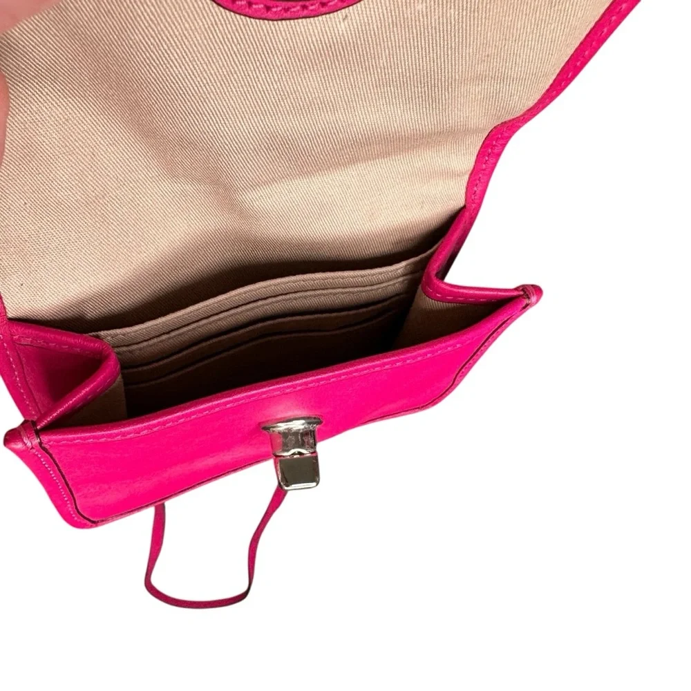 Coach Crossbody 48005 Legacy Mini Crossbody Fuchsia Pink Leather